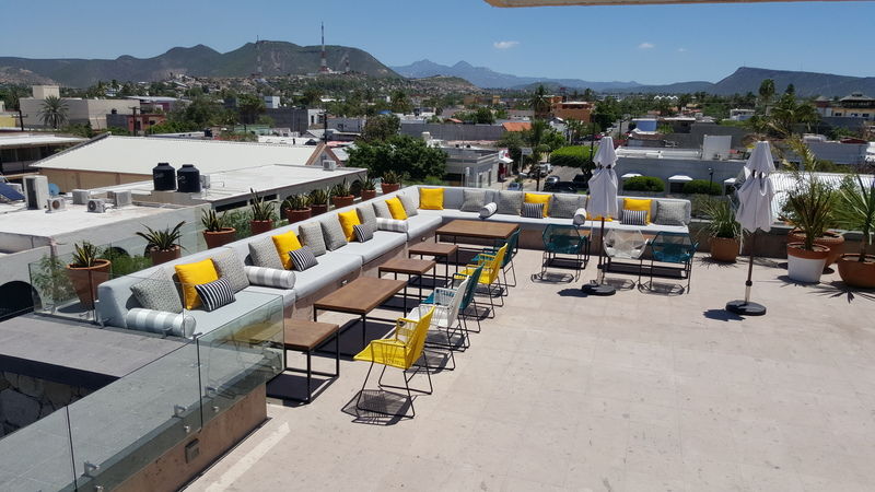 Hotel Catedral La Paz Esterno foto Rooftop bar at the Hotel Habita